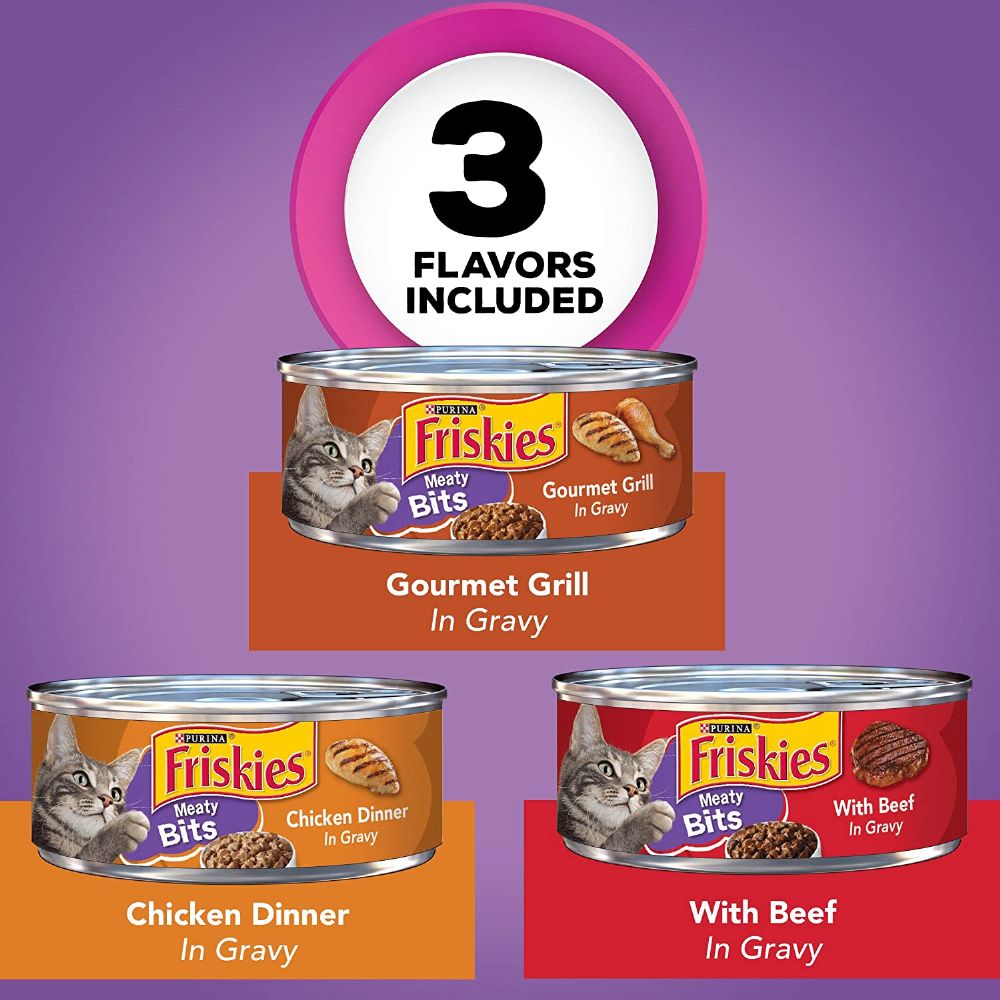 TripleClicks Purina Friskies Gravy Wet Cat Food Variety Pack